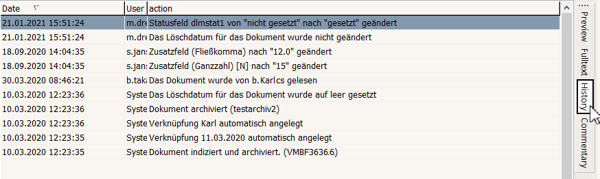 Document History