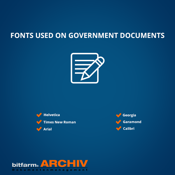 Font used on government document