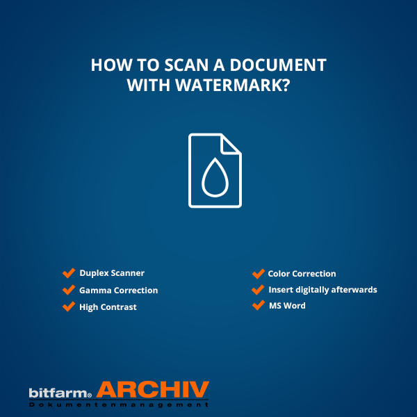 how to scan document with watermark