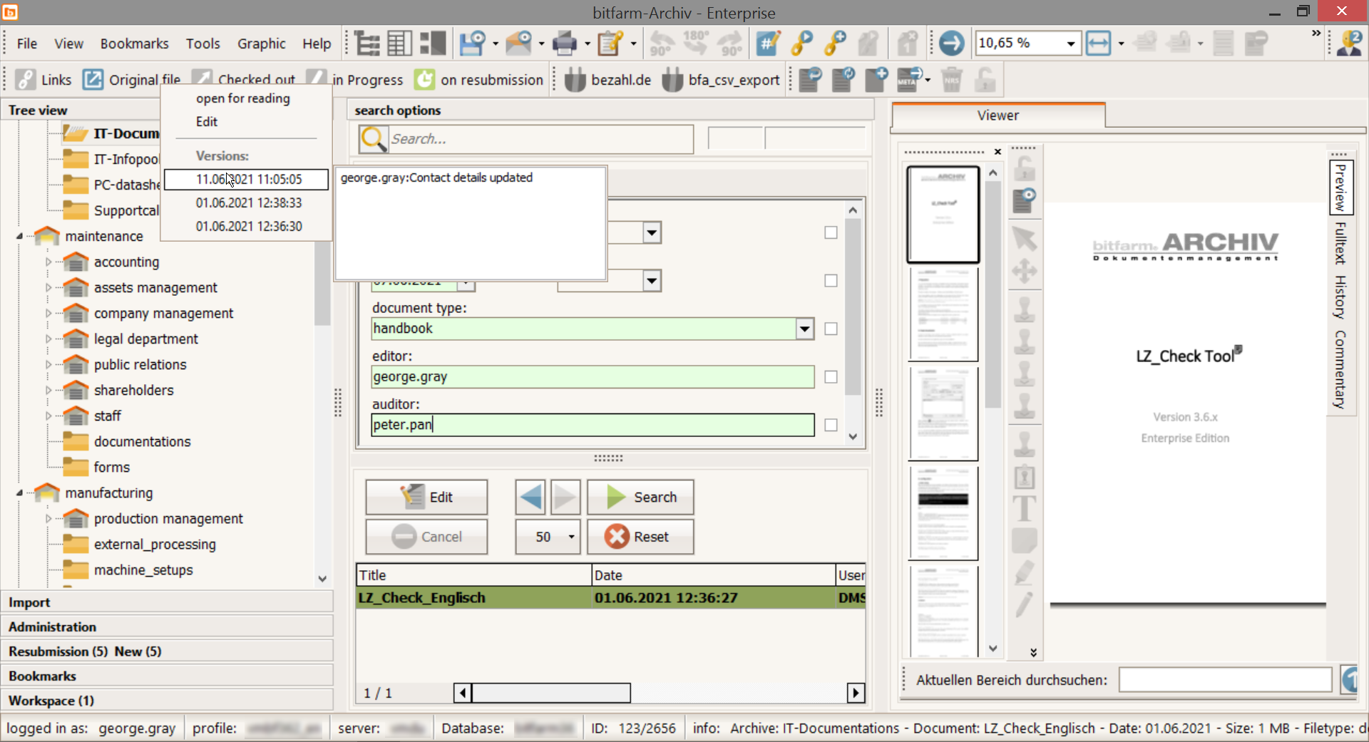 Advanced Document Management System - EBA DMS